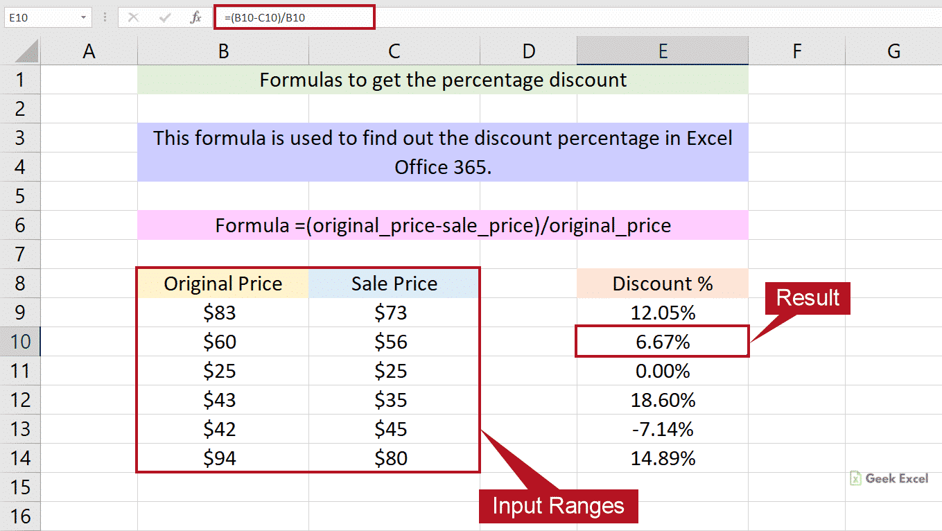 shortcut for percentage in excel mac